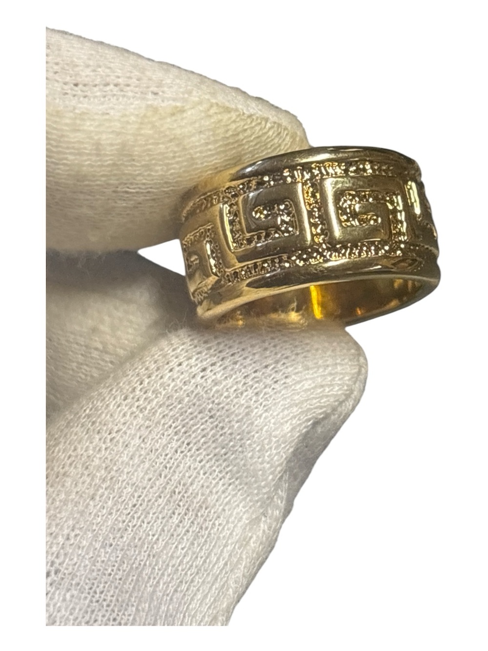 Dyadema Italy gold plated wide band ring
